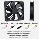 Nality Tea 5V 12V 24V 120mm Fan Sleeve/Ball Cooling Fan 120x120x25mm DC Brushless Cooler Fan for PC Laptop Computer Case