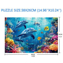 MINI 1000 Piece Jigsaw Puzzle for Adults Undersea World Made of Premium Paper Material Ideal Gift for Christmas New Year,Age 14+