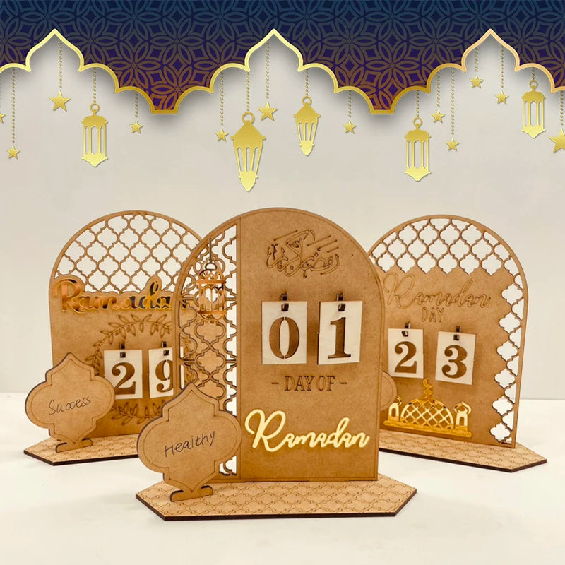 DIY Ramadan Decoration 2024 Eid Mubarak Advent Calendar Home Decoration Ramadan Novelty 2024 Calendar Islamic Muslim Home Deocor