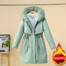 New In Coats & Jackets Women's Winter Padded Jacket Loose Casual Outerwears Fleece Hodded Windbreaker Elegant Office Lady's Coat