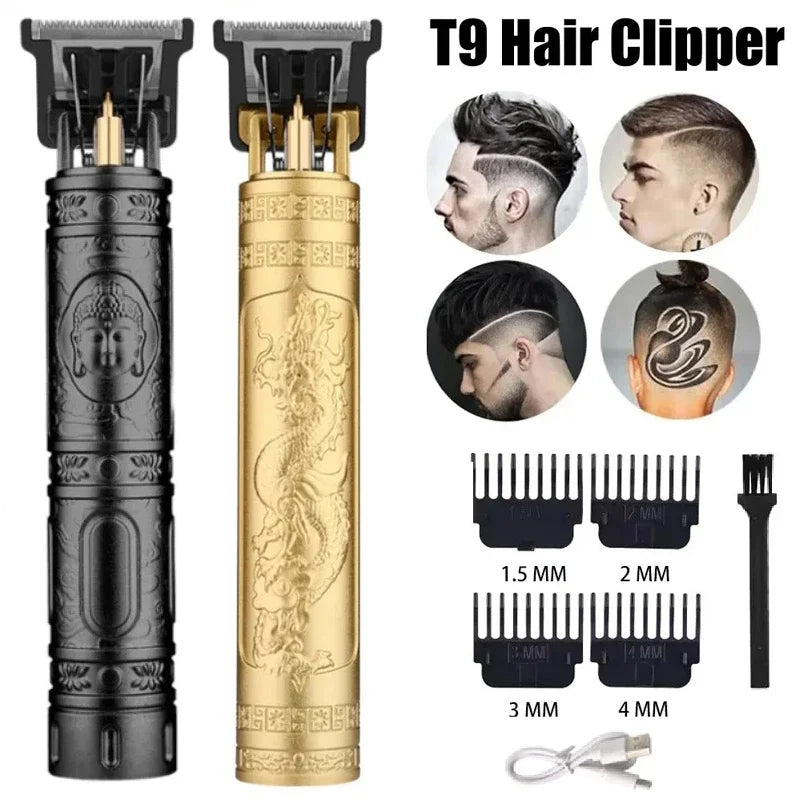 7pcs T-Blade Electric Hair Clipper, Cordless USB Rechargeable Shaving Trimmer With Guide Comb For Personal And Stylist Use