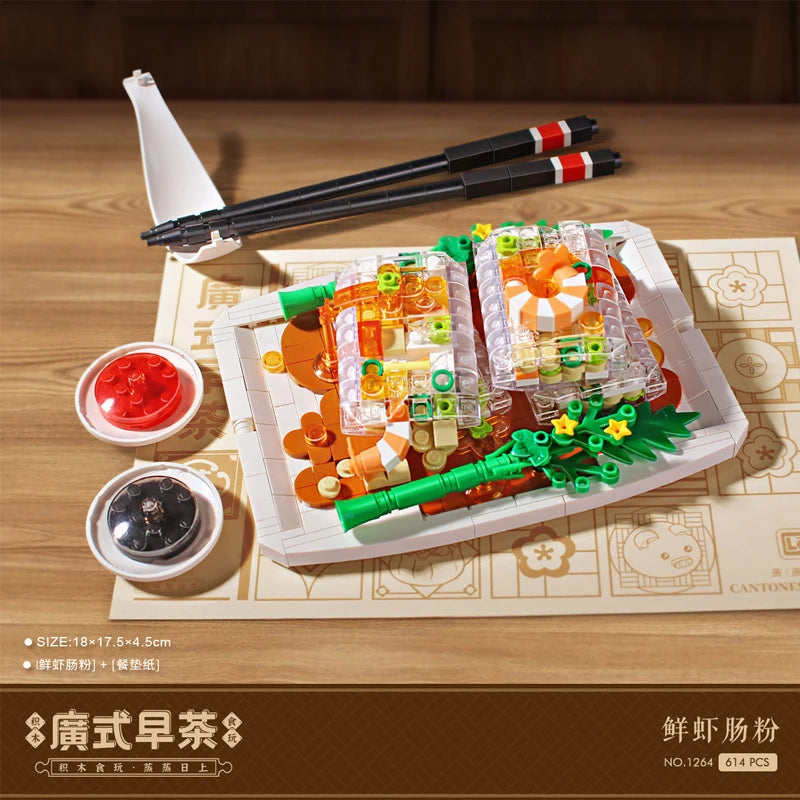 LOZ Creative Traditional Chinese Dim Sum Mini Building Blocks DIY Cantonese Delicious Food Dumpling Toys For Children Gifts 1265