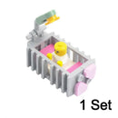 DlY Mini Food Building Block Figures Bread Fish Fruit Chicken Crab Hot Dog Cake Pizze Carrot Box Creative Toys City Parts Brick