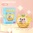 Cartoon Building Block Donut Series Cute Animal Micro-Particle Children's Educational Assembly Toys Children's Day Gift