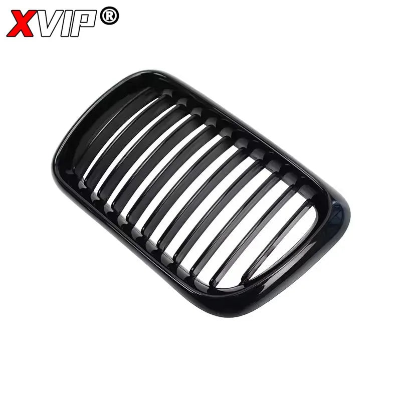 XVIP 2x Double Line Style Car Front Racing Kindey Grilles For BMW E36 LCI 1996-1999 M3 Glossy Black Dual Slats Upper Grilles