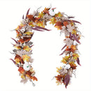 Fall Maple Leaves Pumpkin Garland, 6.56 Ft/ Piece Hanging Vine Garland Artificial Autumn Foliage Garland Thanksgiving
