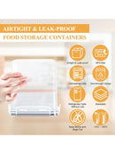 6pcs Closed food storage containers with LIDS, plastic kitchen pantry organization and storage, dry cargo containers for cookies