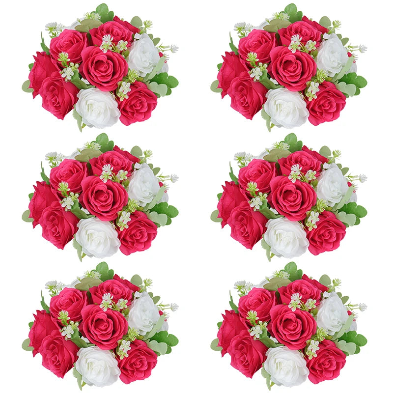 Wedding Flowers Rose Balls 2/6pcs Centerpieces Arrangement Flowers Ball for Wedding Birthday Party Valentine's Day Home Decor