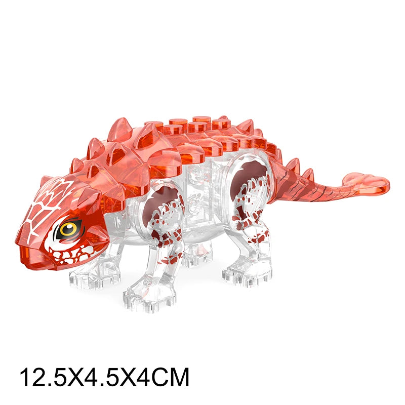 Jurassic Dinosaur Building Blocks Toys Park Compatible Major Brand Gifts Simulation Animal T-Rex Raptor Ankylosaur Diamond