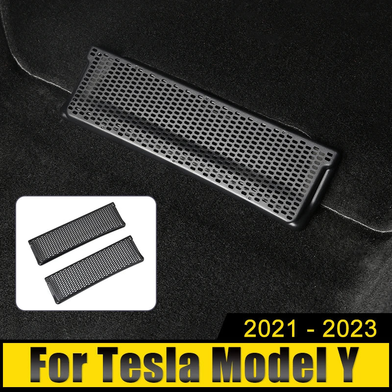 For Tesla Model Y 2021 2022 2023 Air Vent Anti-Blocking Dust Cover Anti-blocking Dust Cover Net Car Air Outlet Covers Under Seat