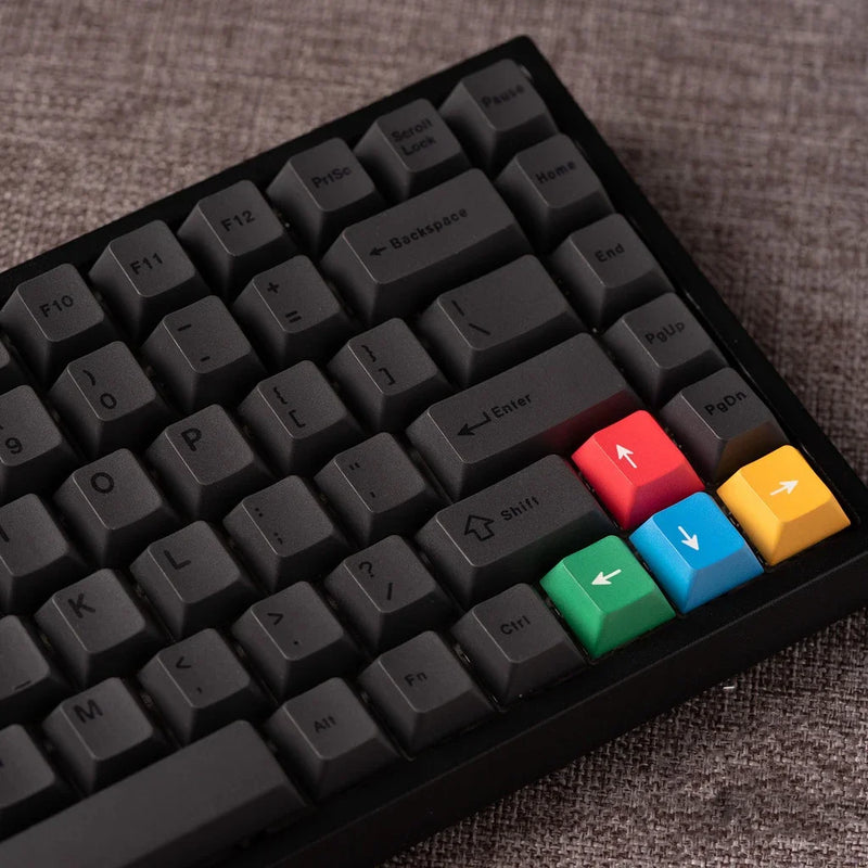 Minimalist Black keycaps PBT cherry profile  61/71/64/68/84/96/980/87/104 keycap set