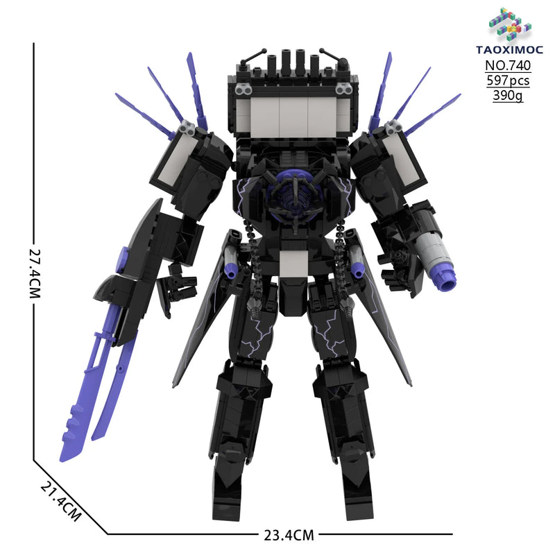 Skibidi Toilet Titan TV Man Speakerman Horror Game Bosses Camara Building Block Cartoon Doll Model Kids Birthday Halloween Gift