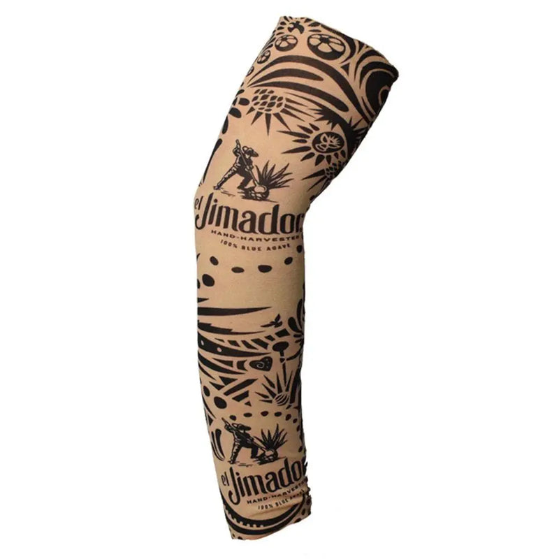 1Pcs New Flower Arm Tattoo Sleeves Seamless Outdoor Riding Sunscreen Arm Sleeves Sun Uv Protection Arm Warmers For Men Women