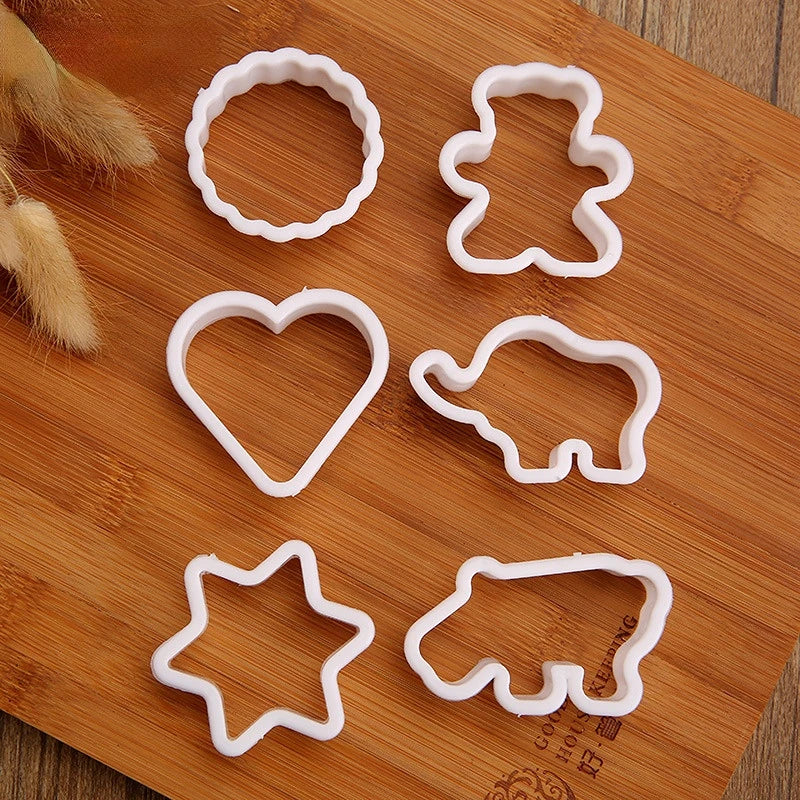 6pcs Set Cake Baking Tools Cookie Cutters Biscuit Mold Cookie Mould Moon Star Stamp Party Decor Baking Tools Pastry Bakeware