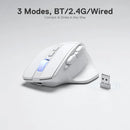 Redragon M806 Wireless Gaming Mouse, 7 Programmable Buttons Wired RGB Gamer Mouse w/ 3-Mode Connection, BT & 2.4G Wireless
