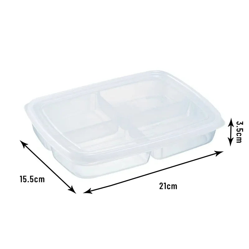 Food Storage Box with Four Compartments, Refrigerator Large Capacity, Frozen Meat Compartments, Premade Food Containers