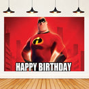 Cartoon The Incredibles Theme Boy Birthday Party Latex Balloons Cake Topper Banner Background Baby Shower Supplies For Kids Gift