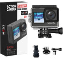 SJCAM Upgraded SJ4000 Action Camera Dual Screen 4K30FPS Ultra HD Underwater Camera Waterproof 170° Wide-Angle WiFi Helmet Camera