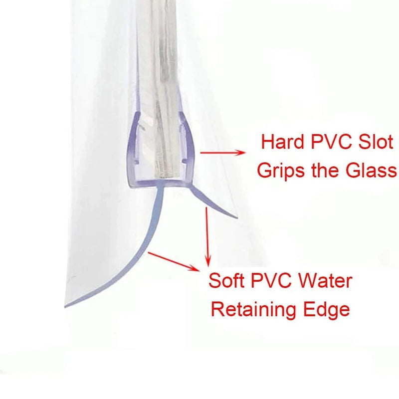 New Shower Door Seal Bath Screen Shower Strip Seal Or Screens Doors 4-6mm Glass Seals Gaps Home Improvement