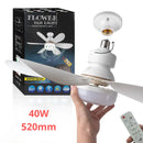 LED 40W Socket Ceiling Fan with Light, 20.5in Screw Ceiling Fans with Lights with Remote, For Bedroom/Garage/Kitchen