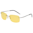 HDCRAFTER Super Light Titanium Rimless Polarized Sunglasses Big size 160mm Sun Glasses UV400 Gafas Men Myopia Optical Eyewear