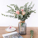 20PCS Artificial Eucalyptus Leaves Greenery Stems With Frost for Vase Home Party Wedding Decoration Outdoor Garden Christmas