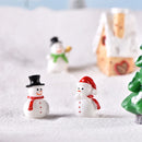 Christmas Figurines Miniatures Santa Claus Snowman Elk Ornaments for Home Merry Christmas Decoration Party Resin Craft New Year
