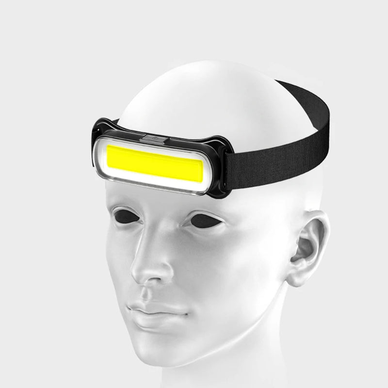 USB Rechargeable LED Headlamp Waterproof Head Lamp Adjustable Headband Head Light for Outdoor Camping Running Cycling Fishing
