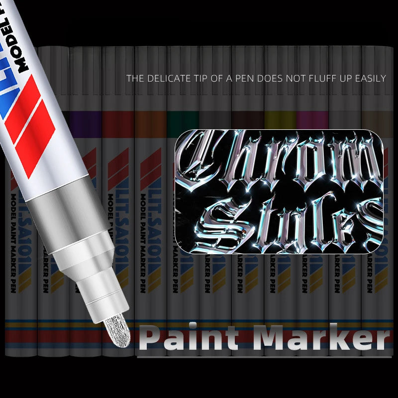 12 Colors Set Permanent Oily White Markers Pens Waterproof Tire Painting Graffiti Environmental Gel Pen Notebook Drawing Supplie