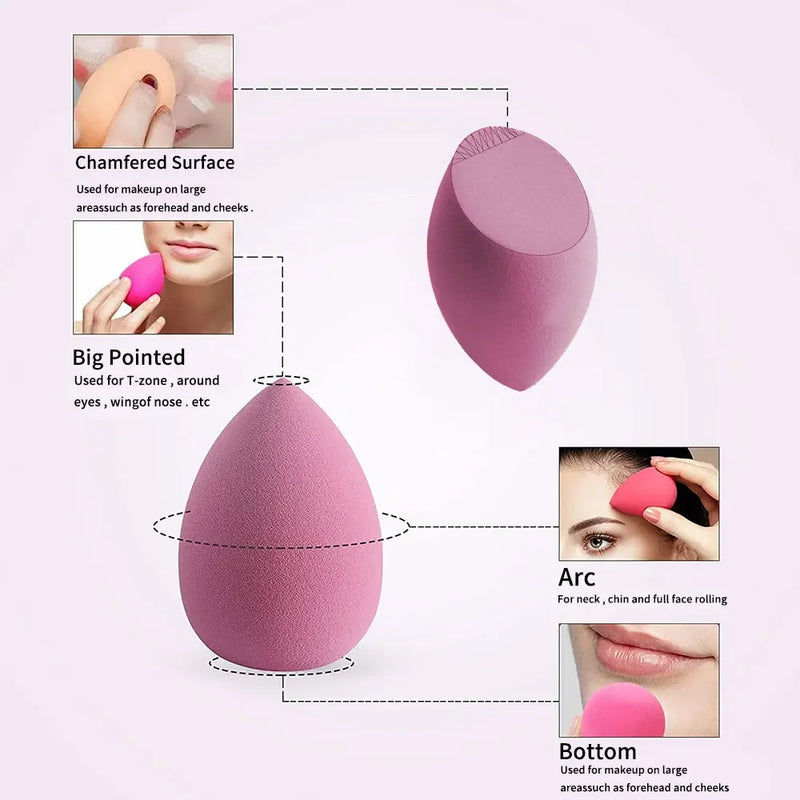 4/8pcs Makeup Sponge Blender Beauty Egg Cosmetic Puff Soft Foundation Sponges Powder Puff Women Make Up Accessories Beauty Tools