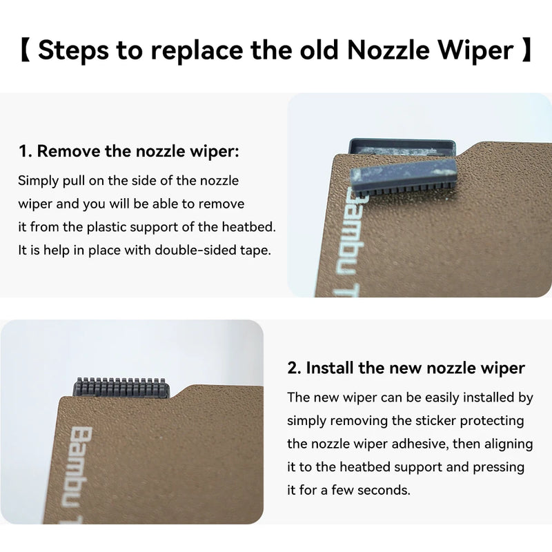 For Bambu Lab A1/A1 Mini Nozzle Brush Silicone Wiper Hotbed Mounted Scrubber Nozzles Cleaning Tools For Bambulab ,30/24/12/3pcs