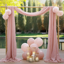 2pcs Sage Green Wedding Arch Chiffon Sheer Drapes ,Wedding Arch Drapes Sheer Backdrop Curtain for Wedding Ceremony Party Decor