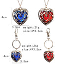 Fashion Charm Breath of the Wild Necklace Blue Red Heart Pendant Lovers Couple Jewelry For Women Men Gifts