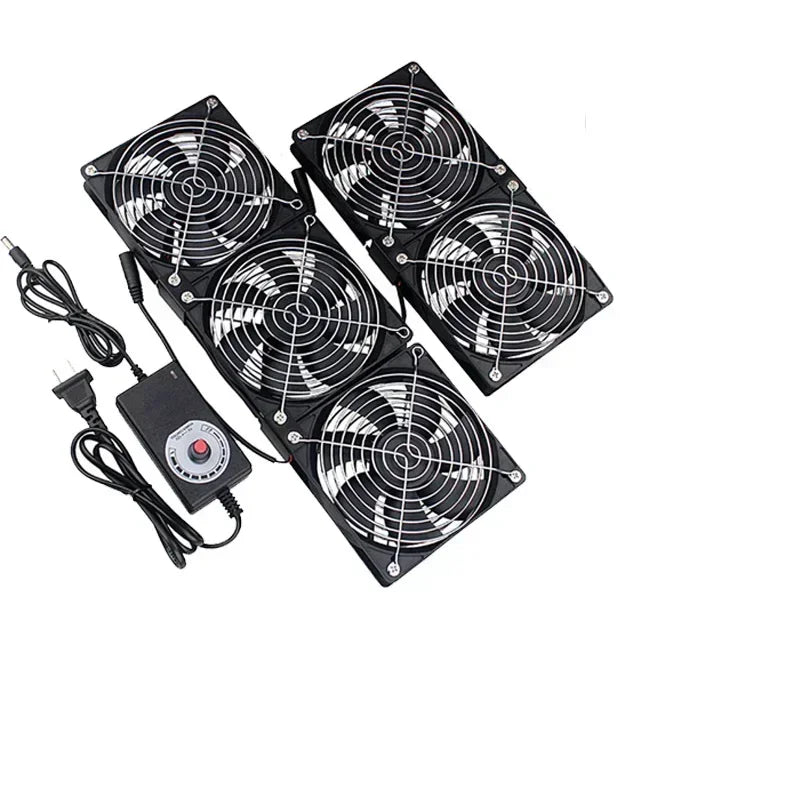 120mm 3000RPM Fan Cooling with Controller 12cm 12V 220V Btc Machine Chassis Workstation Cabinet Radiator Server Fan