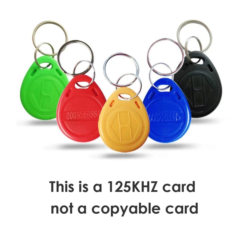 100pc/lot 125khz RFID Keychain NO3 ID Keyfob RFID Tag TK4100 Access Control Card Sticker Key Fob Ring Proximity