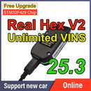 2024 Real Hex V2 25.3 Vag Com ARM STM32F429 Chip Car Diagnostic Tool Coding Function Free Update Hex-V2 For VCDS USB Interface