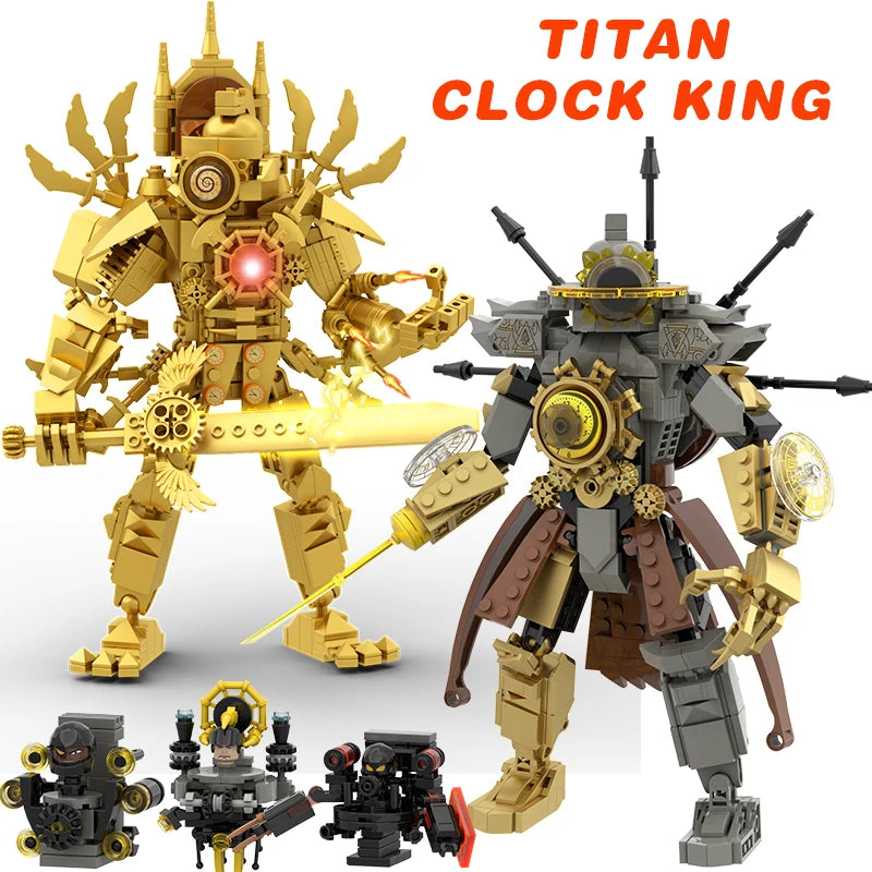 Skibidi Toilet Titan TVman Weapon Arm Blocks Model Toys Titan Drill Man TItan Clock Sword  Bricks Toys for Kid Xmas Ideas Gift