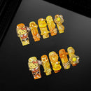 10Pcs Y2K Spicy Girl Long Coffin Handmade Press On Nails 3D Sanrio Hello Kitty Bear Pearl Diamond Pentagram Wearable False Nail