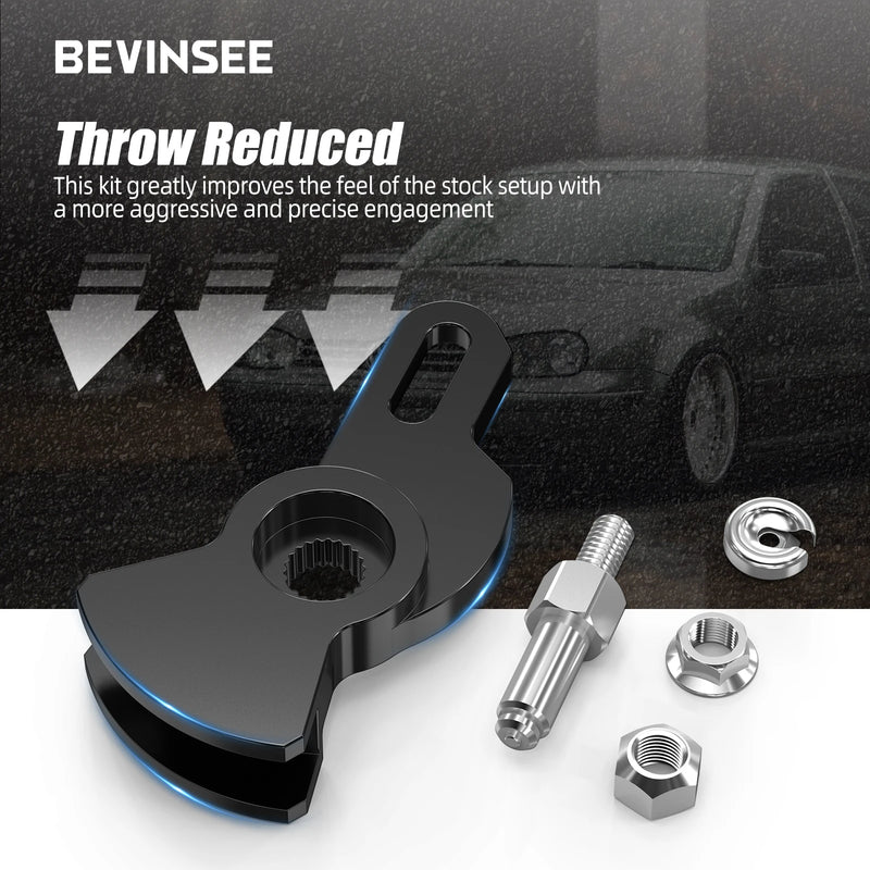 BEVINSEE Adjustable Short Shifter Arm 5-speed Manual Kit for VW Golf MK4 MK5 for Jetta MK4 for Audi A3 for Audi TT MK1