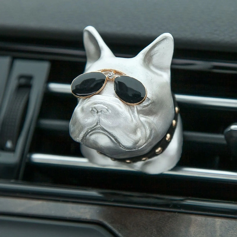 French Bulldog Car Air Freshener Outlet Air Vent Perfume Ornament Essential Oil Fragrance Scent Car Accessories