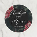 Customized wedding thank-you circular stickers, suitable for occasions such as weddings, birthdays, baptisms, and anniversaries.