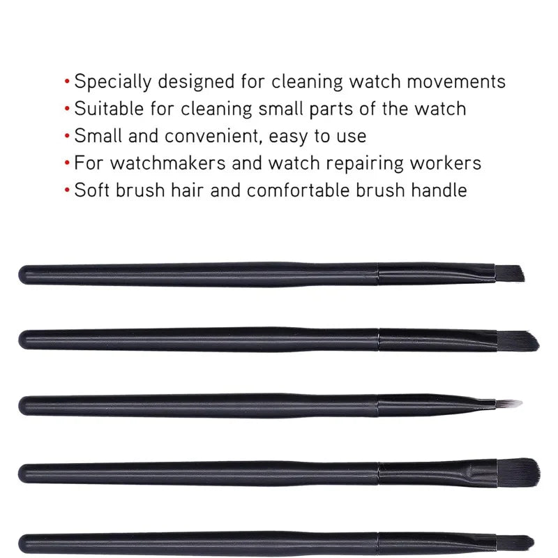 5PCS Watch Accessory Watch Cleaning Brush Set Wristwatch Movement Small Part Cleaning Soft Brushes Set tool for watchmaker