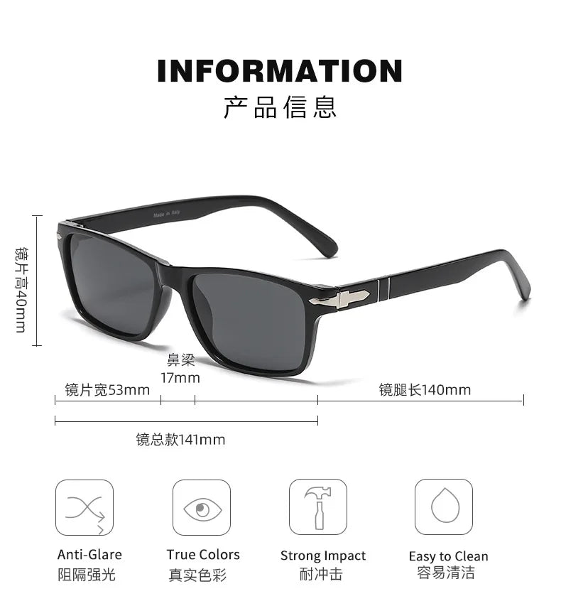 2021 Fashion  Vintage Style Men Polarized Driving Sunglasses Vintage Classic Sun Glasses Oculos De Sol 650