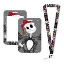 The Nightmare Before Christmas Jack Sally Lanyards Keychain Card Badge Holder ID Credit Card Pass Hang Rope Halloween Gift