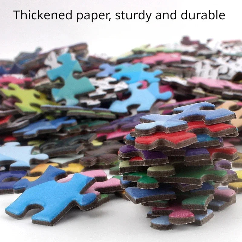 80*60cm Adult 1500pcs Paper Jigsaw Puzzle The World's Famous Scenic Spots Landscape Paintings Stress Reducing Toy Christmas Gift