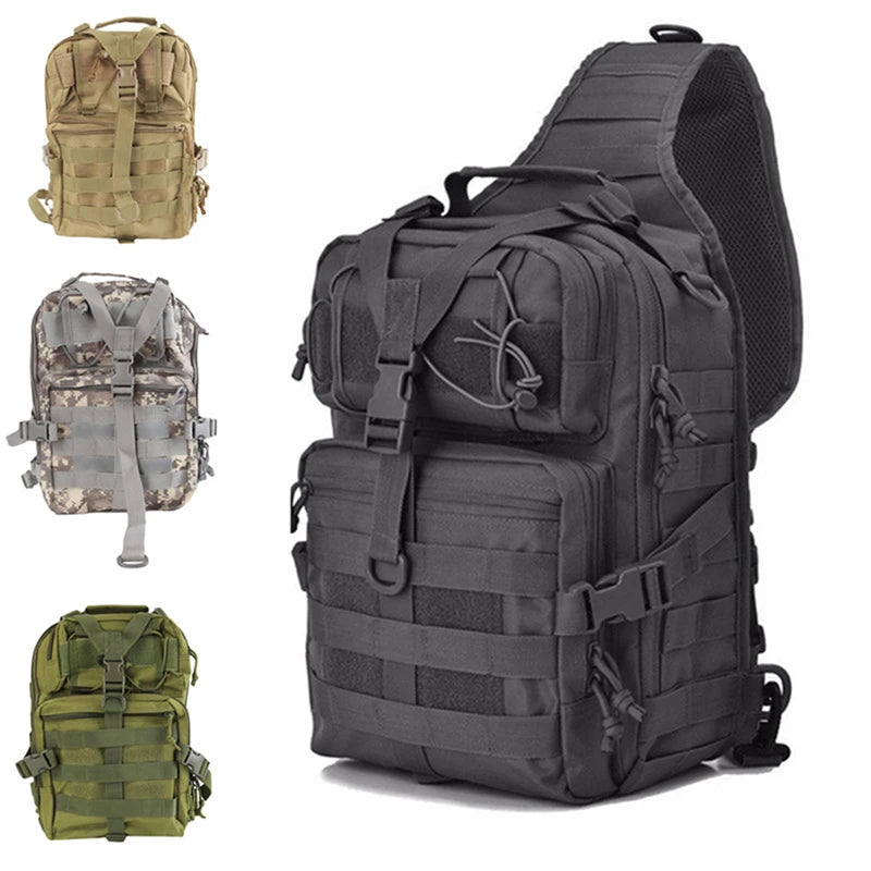 Oxford Sling Backpack Small Sling Rover Shoulder Bag Molle Outdoor Camping Daypack Backpack With Adjustable Strap