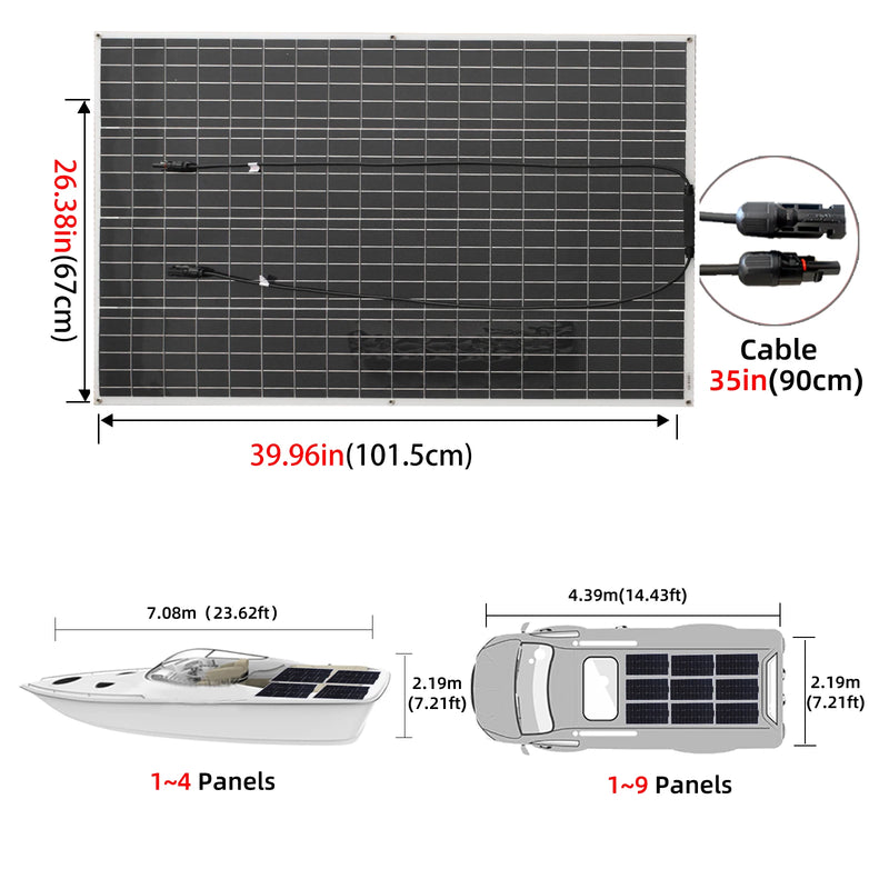 Solar Panel Kit 12V 120W 240W 360W 480W Flexible Power Station 12V Battery Charger System For Camping Boat RV