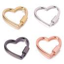 Heart Shaped Opening Buckle Metal Spring Gate Ring Keychain Dog Chain Clip Hook Handbag Belt Connection Buckles DIY Accessories