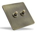 86 Type Green Bronze Stainless Steel Panel Wall Light 1-3 Gang 2 Way Toggle Switch