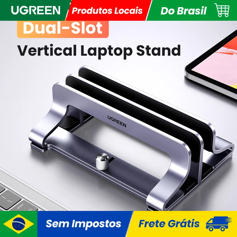 UGREEN Vertical Laptop Stand Holder For MacBook Air Pro Aluminum Foldable Notebook Stand Laptop Support MacBook Pro Tablet Stand